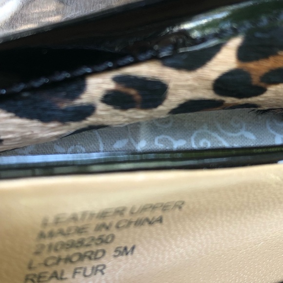 Franco Sarto Leopard Cap Toe Leather Ballet Flats with Buckle - Picture 10 of 11